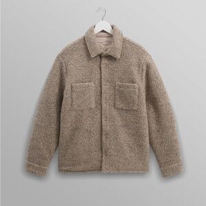 Wax London Mount Reversible Overshirt - Bobble Wool Natural